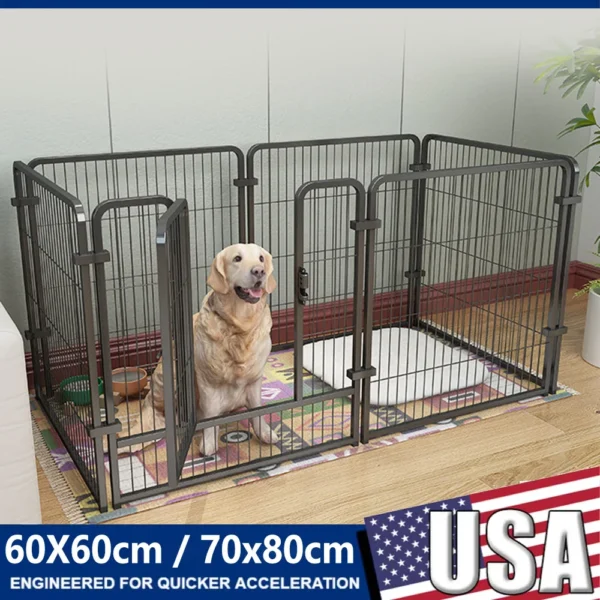 4/6 Panels Dog Fence Playpen Foldable Puppy Exercise Kennel Teddy Animal