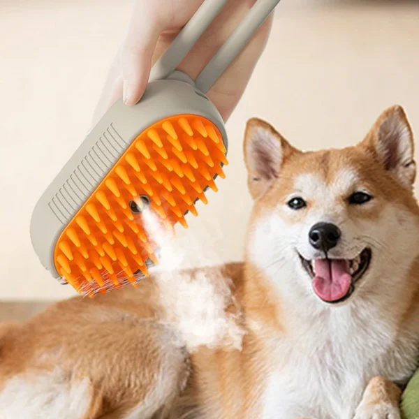 Cat Steam Brush Steamy Dog Brush 3 in 1 Electric Spray Cat or Hair Brushes.