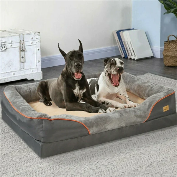 Jumbo Large Orthopedic Dog Bed Memory Foam Pet Sofa Couch Waterproof  Removable Cover