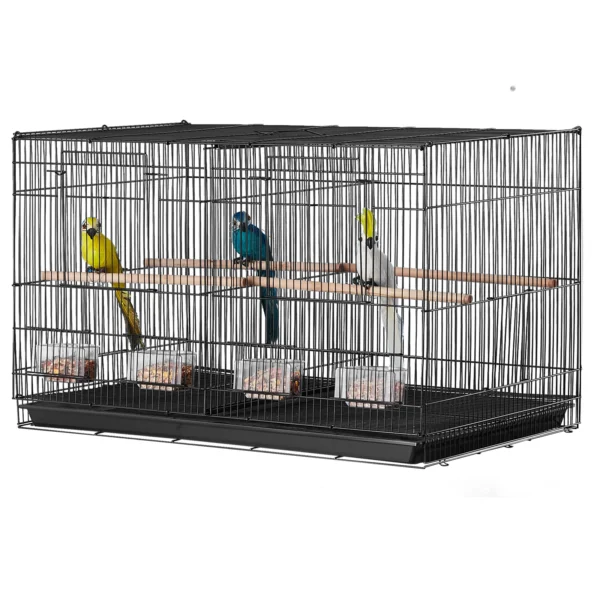 SucceBuy 30In Flight Bird Cage Stackable Divided Small Animal Cage for Kinds of Birds