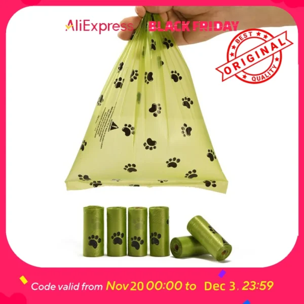 Eco-Friendly Pet Waste Bags - Biodegradable, Scented, Leakproof, for Dogs & Cats.